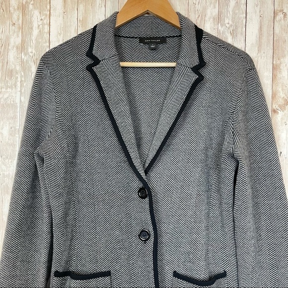 Ann Taylor Striped Wool Blend Blazer Size Small - Picture 2 of 7